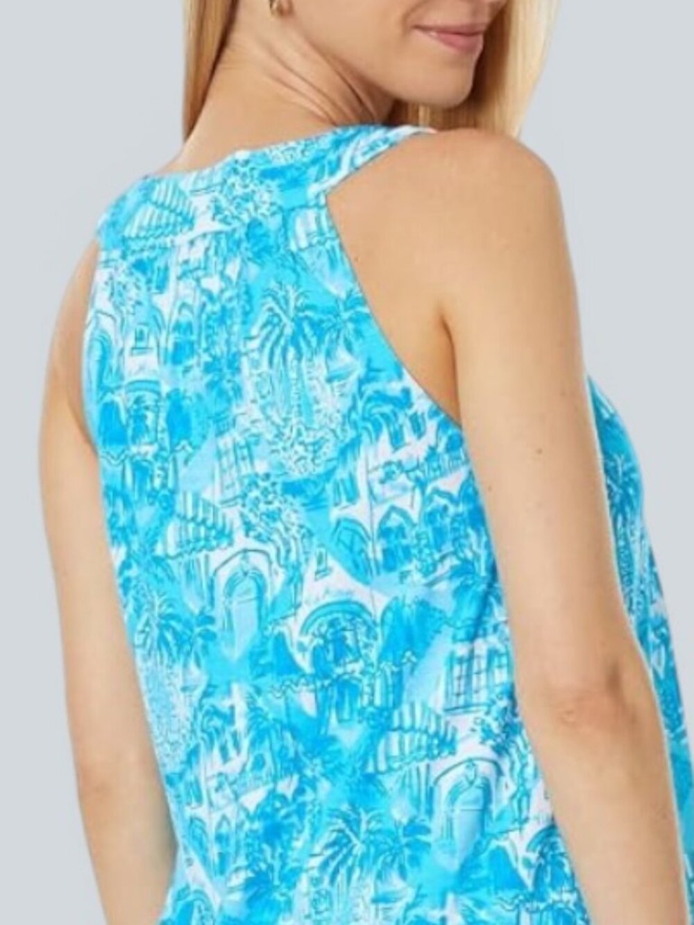 Lilly Pulitzer Lindy Dress Amalfi Blue Sunny State Of Mind XL New - Picture 2 of 11